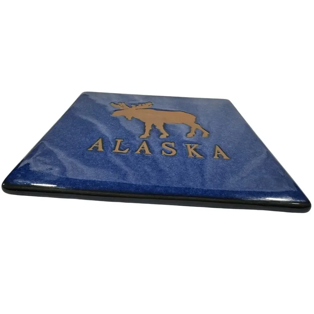 Alaska Moose Tile Trivet 6”